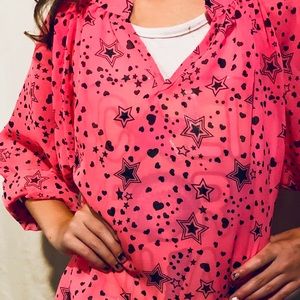 Hot pink long sleeve blouse Kids size 7